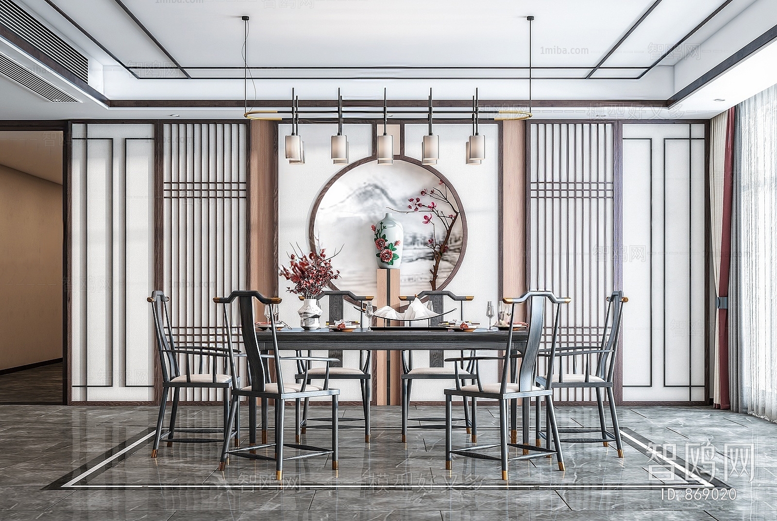 New Chinese Style Dining Room