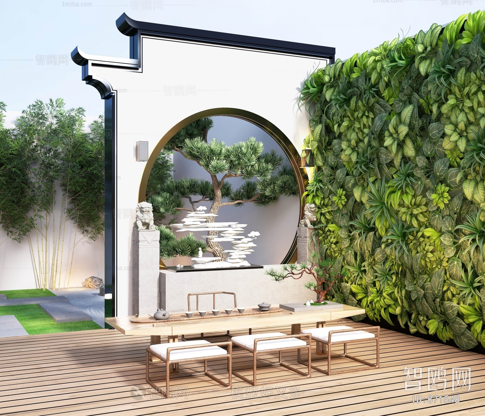 New Chinese Style Courtyard/landscape