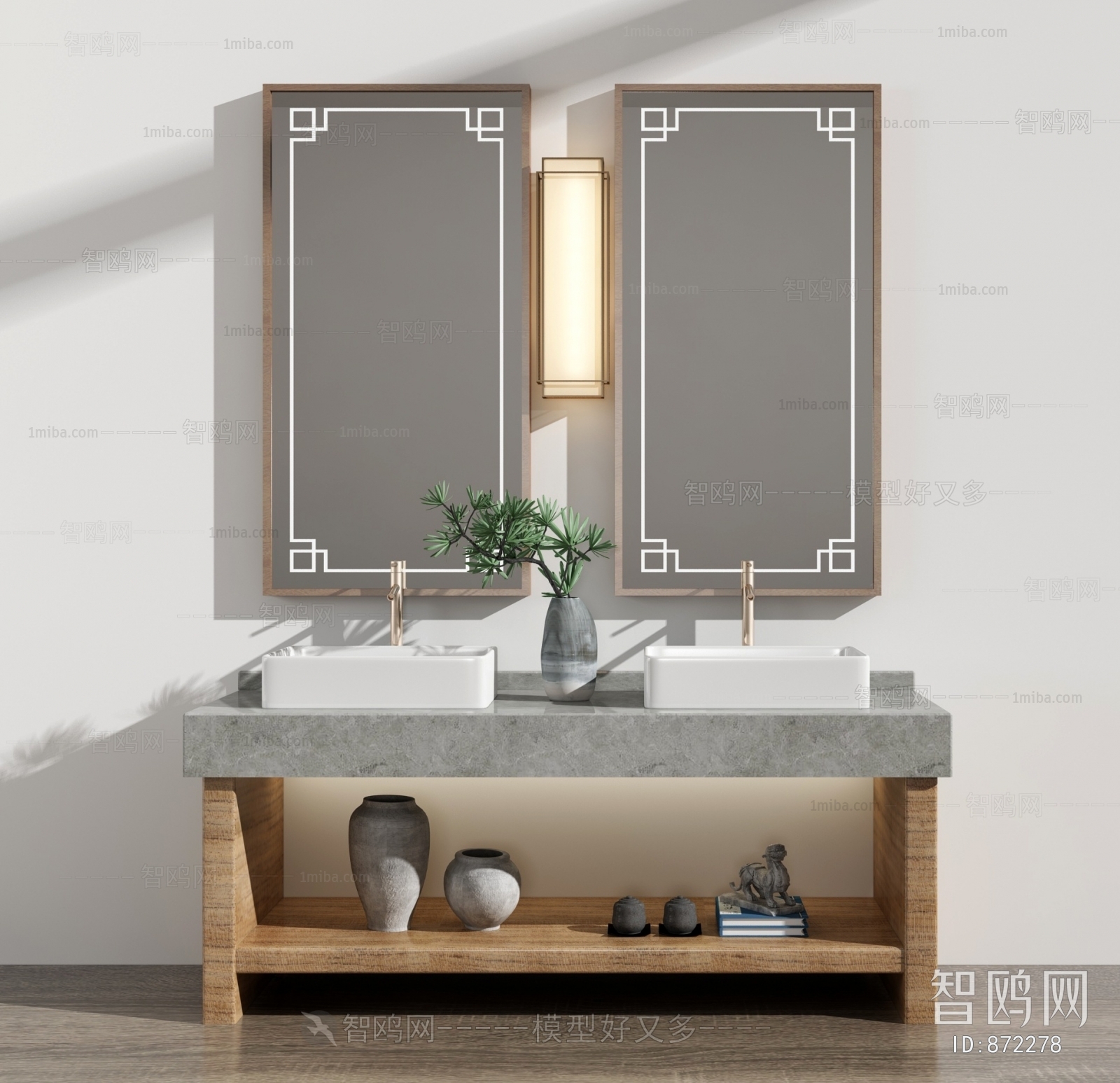 New Chinese Style Bathroom Cabinet