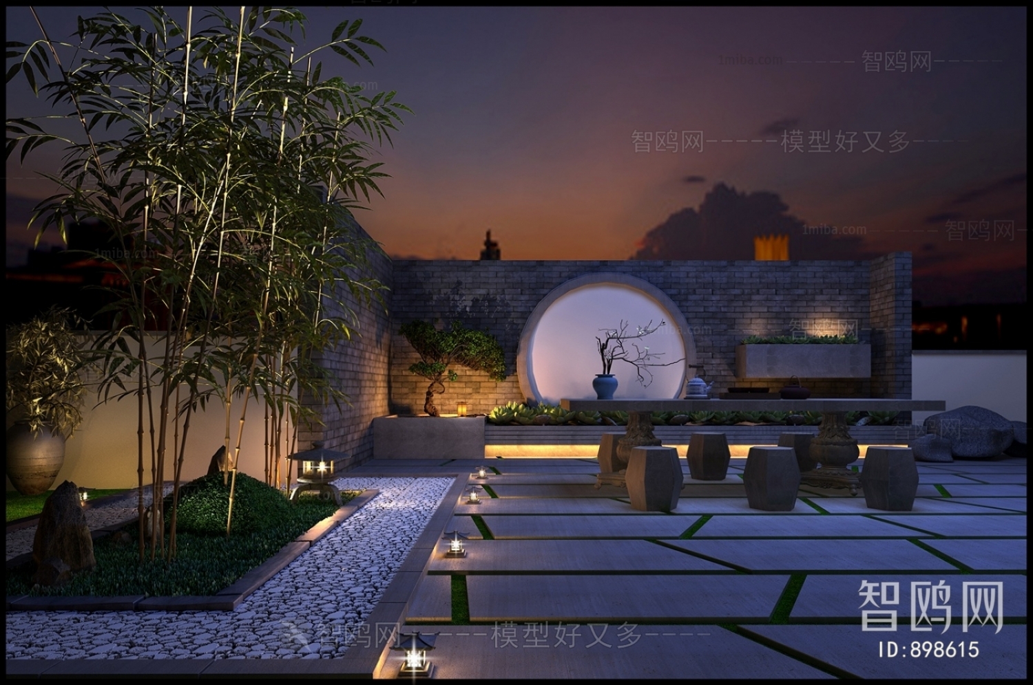 New Chinese Style Courtyard/landscape