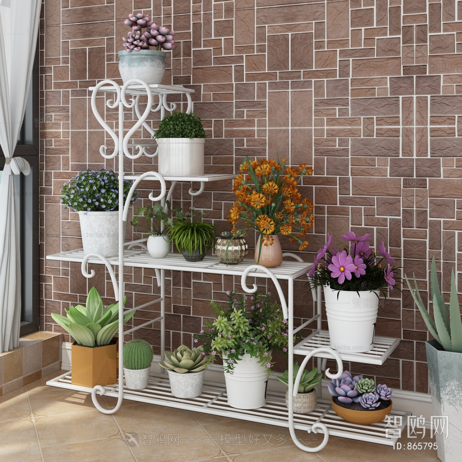 Simple European Style Flower Shelf