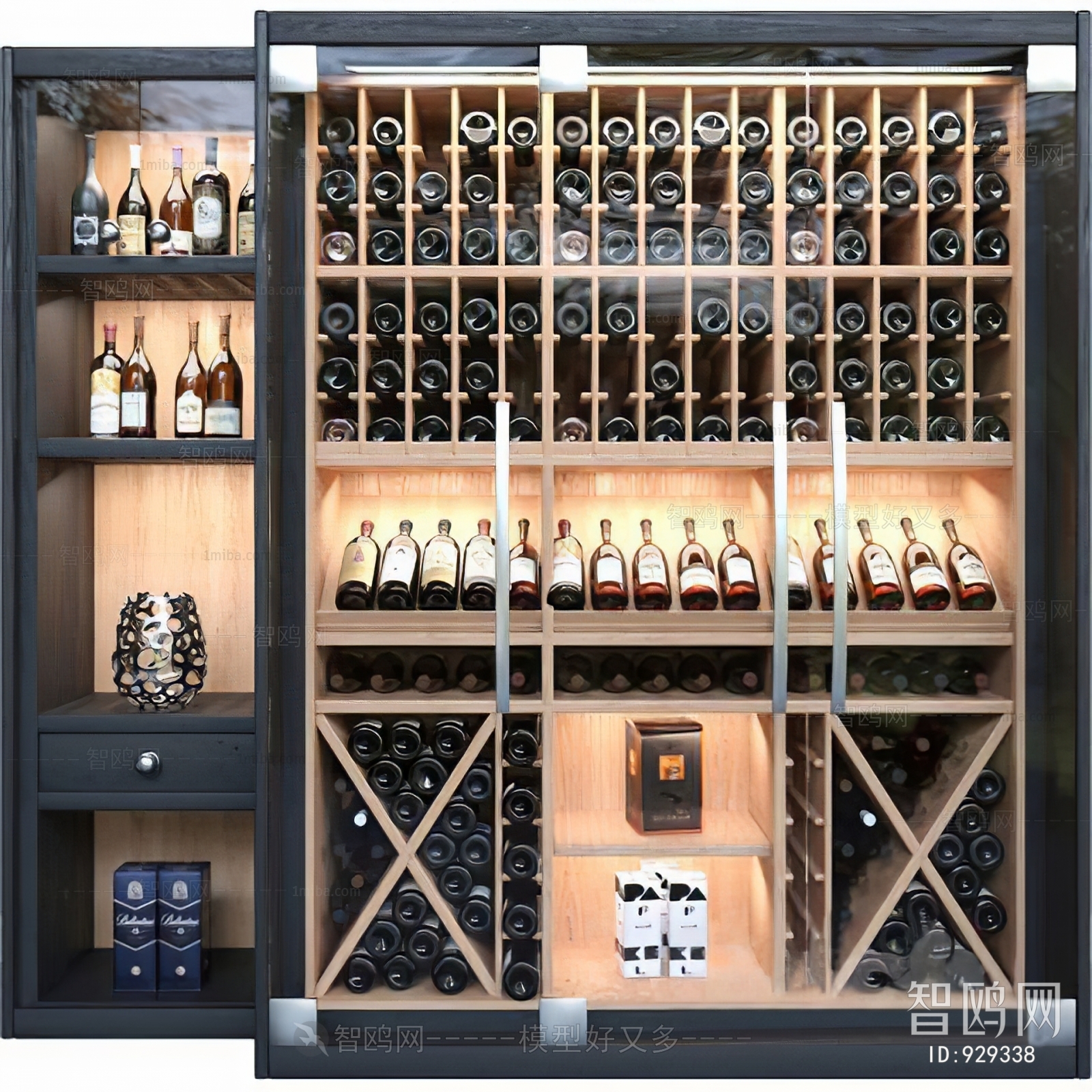 Industrial Style Wine Cabinet
