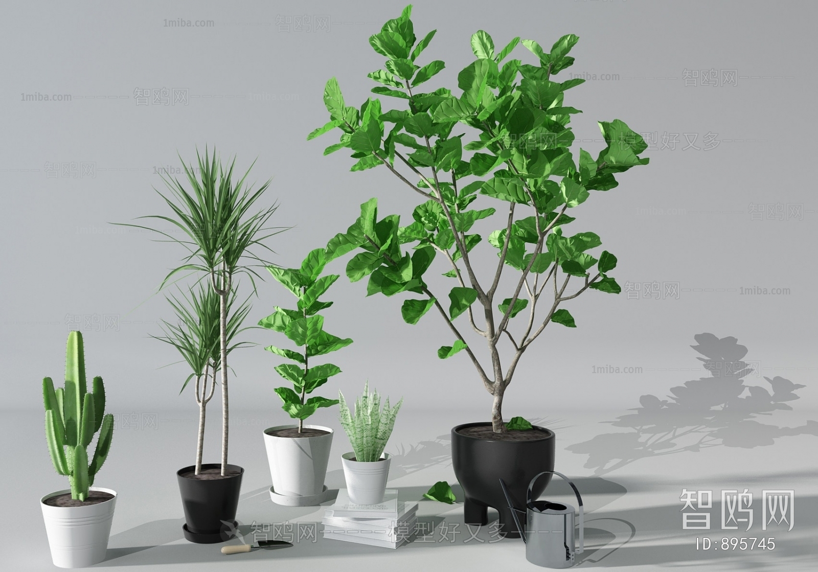 Modern Potted Green Plant