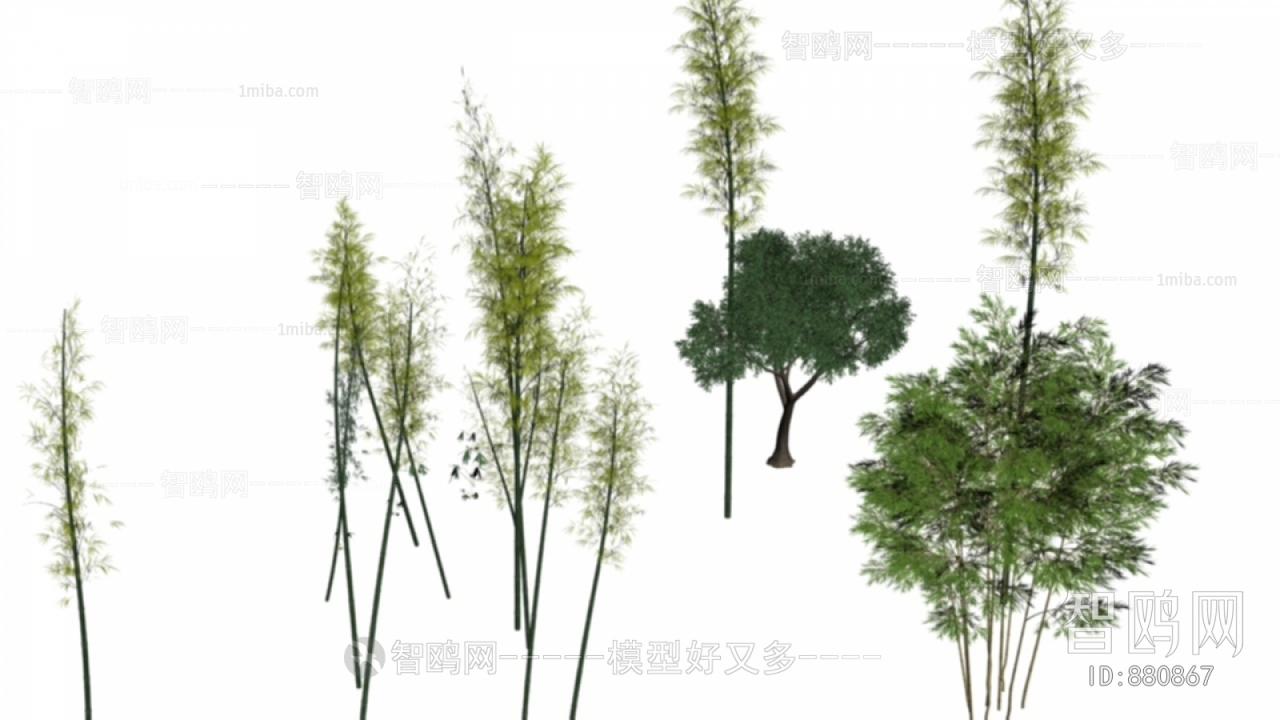 现代园林专用高精度竹子模型