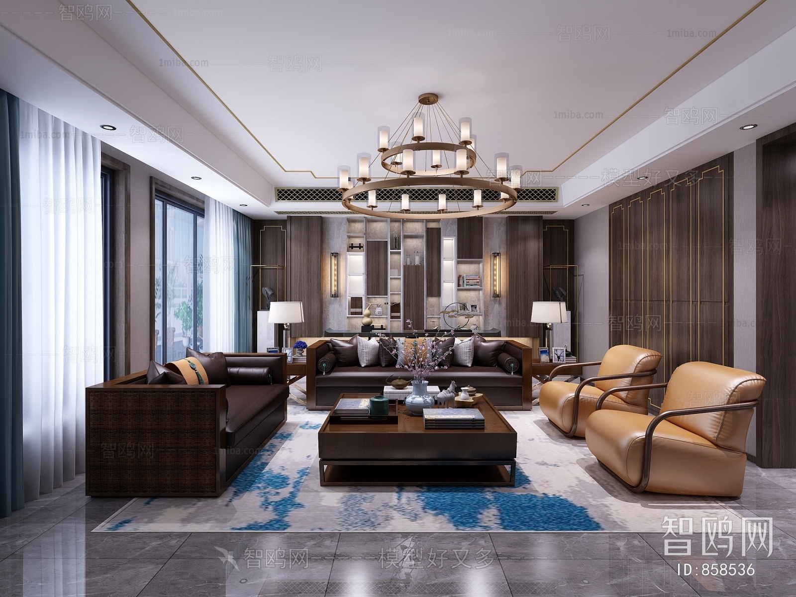 New Chinese Style A Living Room