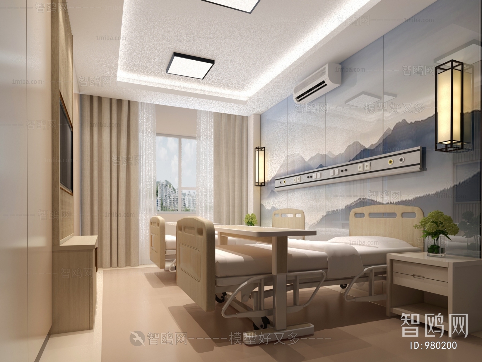新中式医院病房