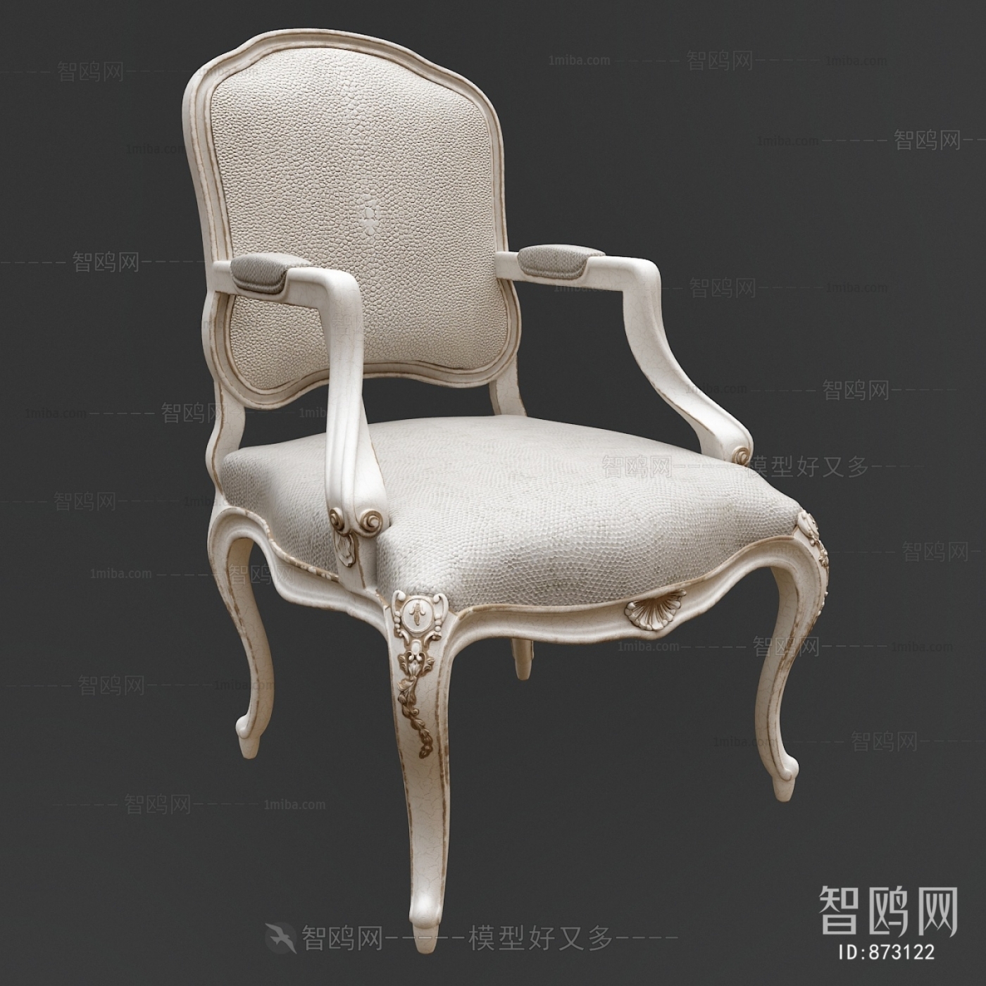 欧式古典皮质单椅