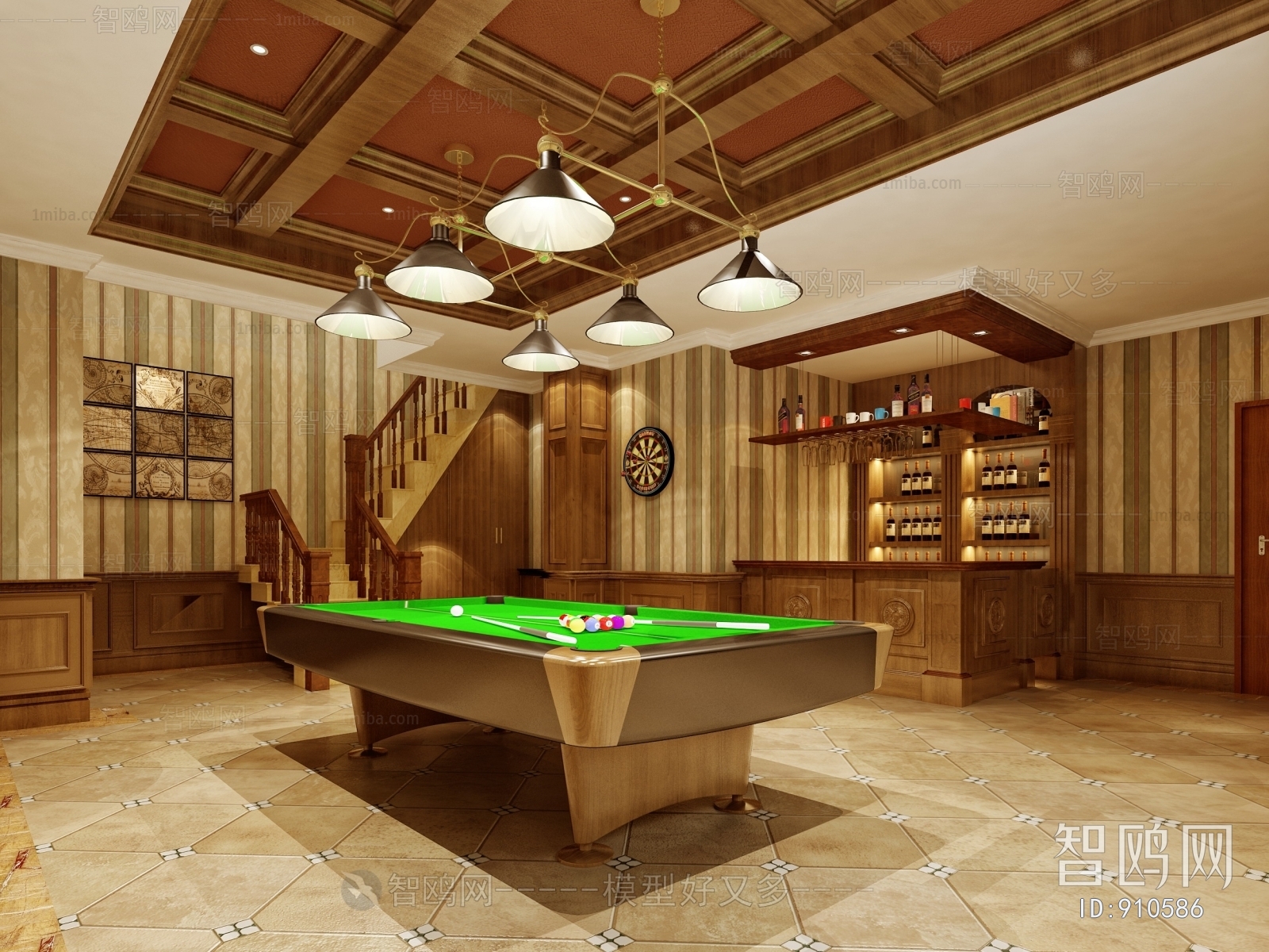 American Style Billiards Room