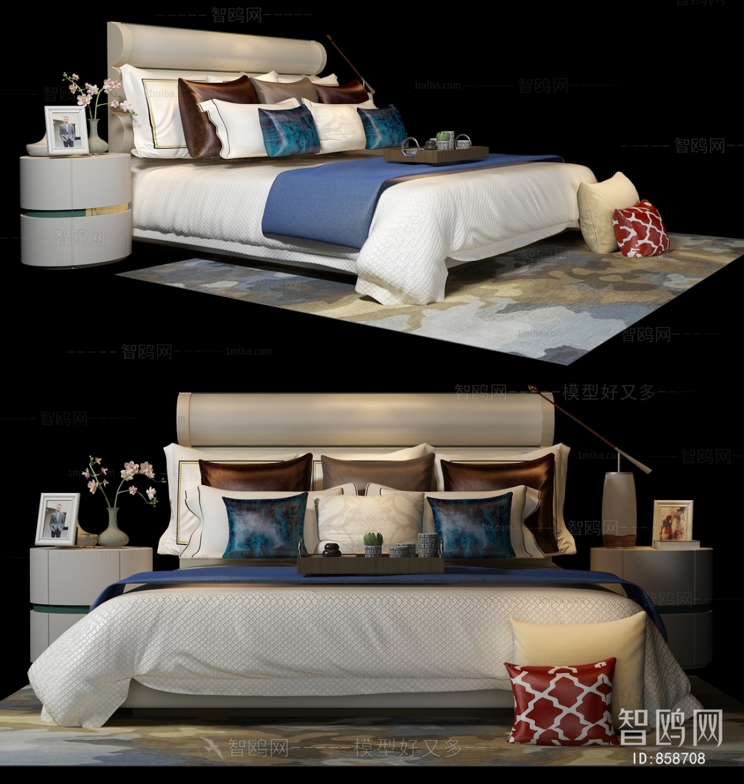 New Chinese Style Double Bed