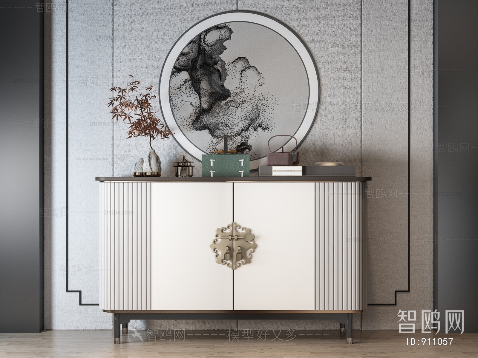 New Chinese Style Entrance Cabinet