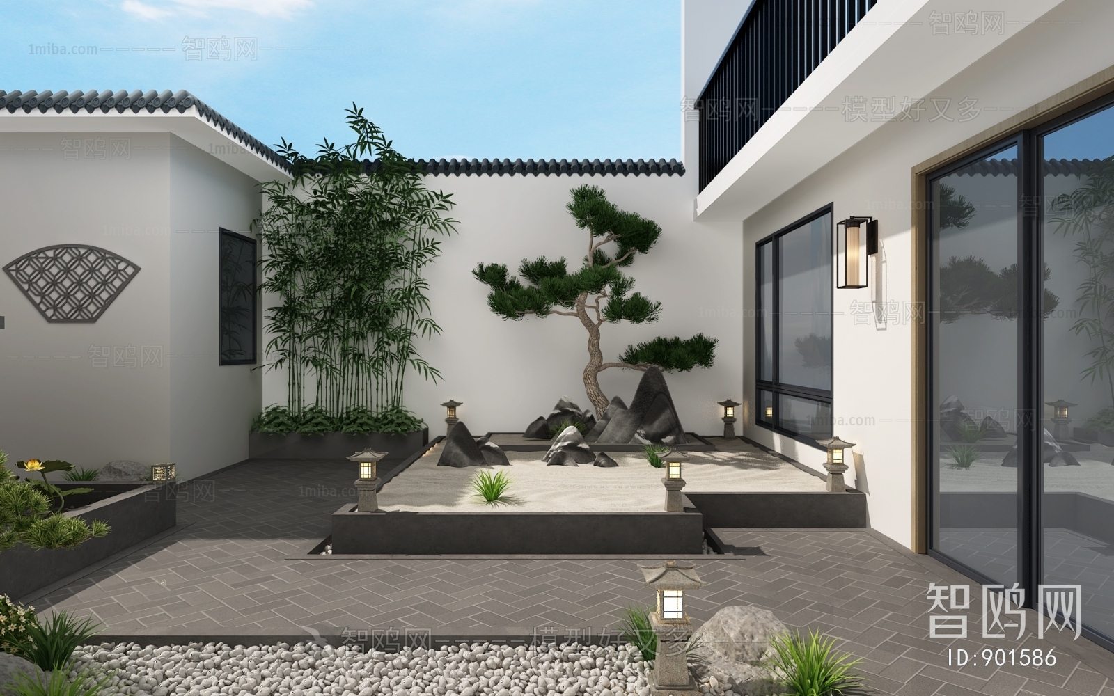 New Chinese Style Garden Landscape