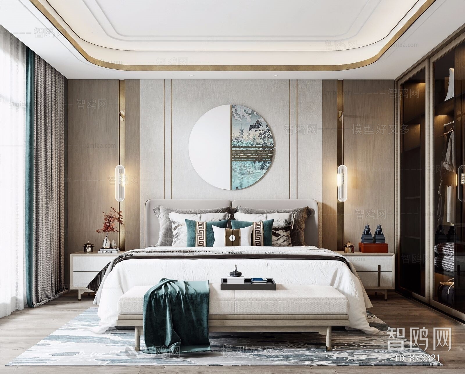 New Chinese Style Bedroom