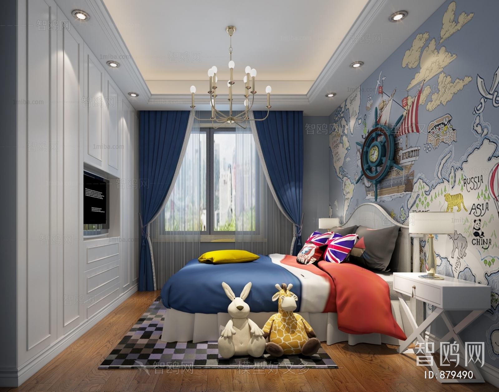 Mediterranean Style Boy's Room And Son's Room