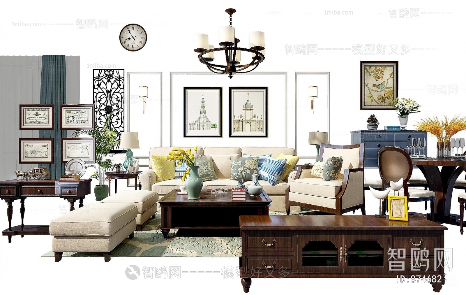 American Style Sofa Combination