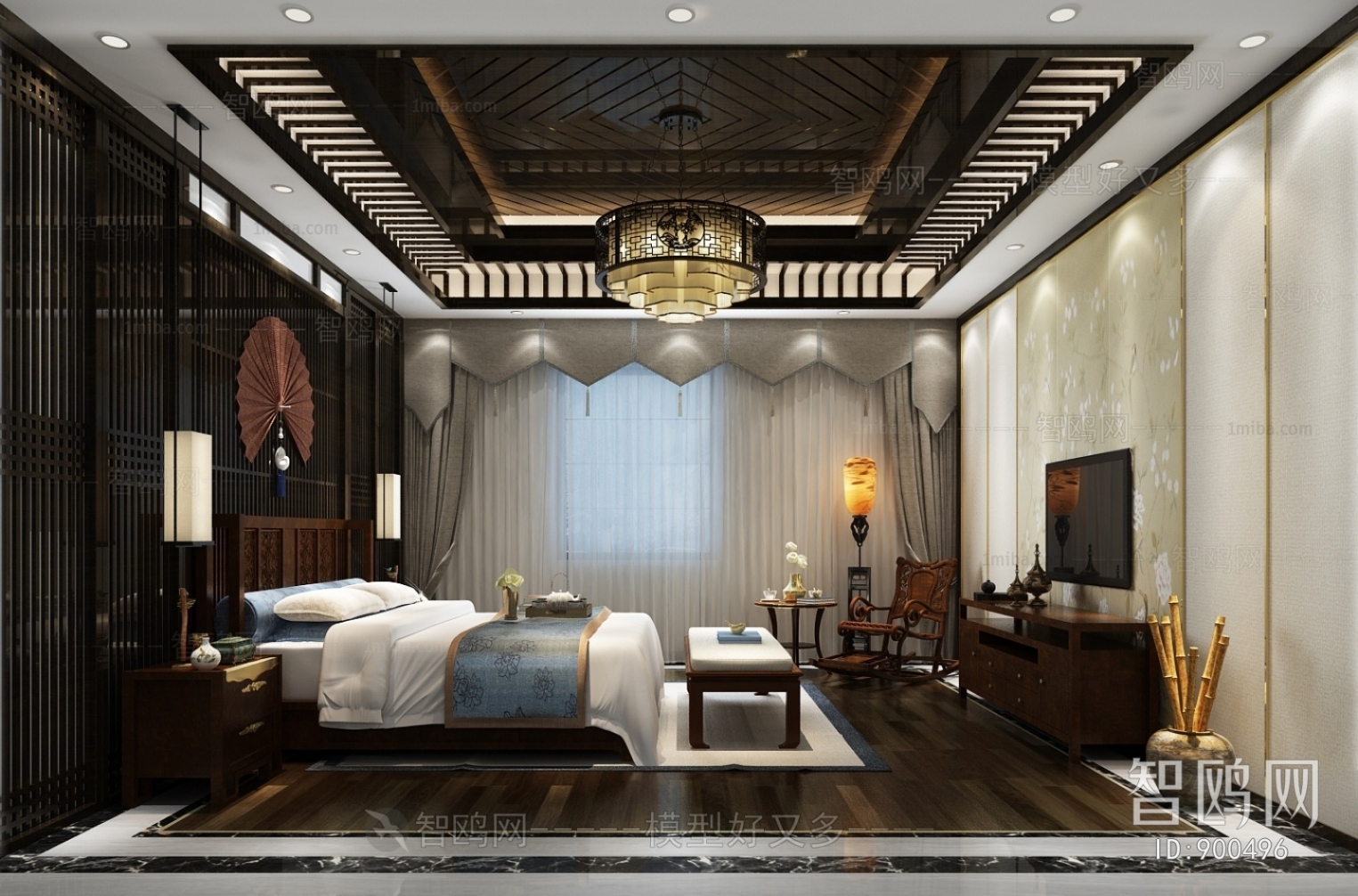 New Chinese Style Bedroom