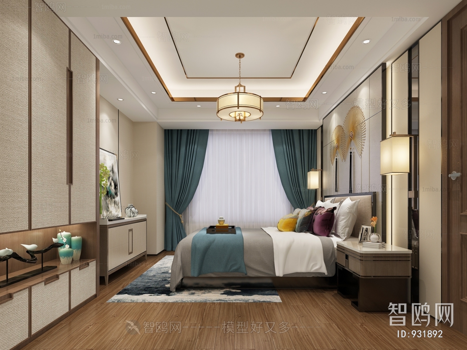 New Chinese Style Bedroom