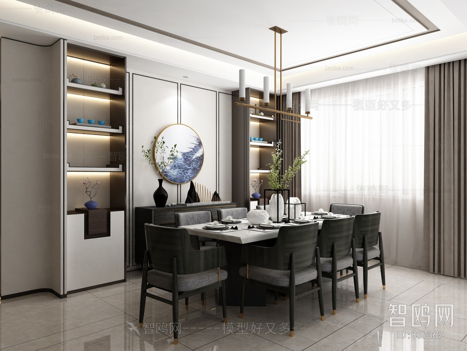 New Chinese Style Dining Room