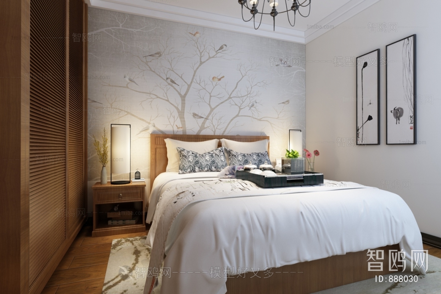 New Chinese Style Bedroom