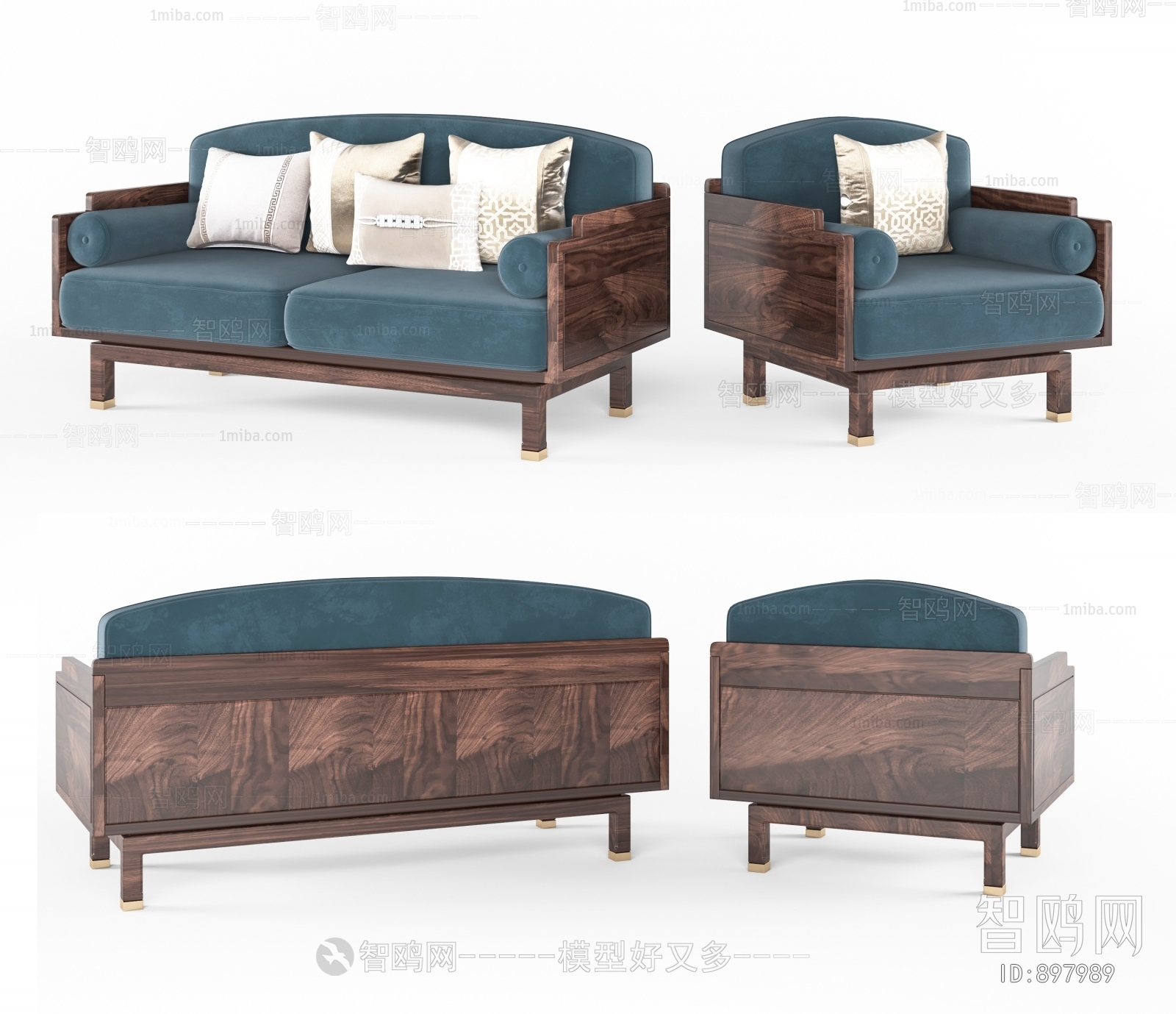 New Chinese Style Sofa Combination