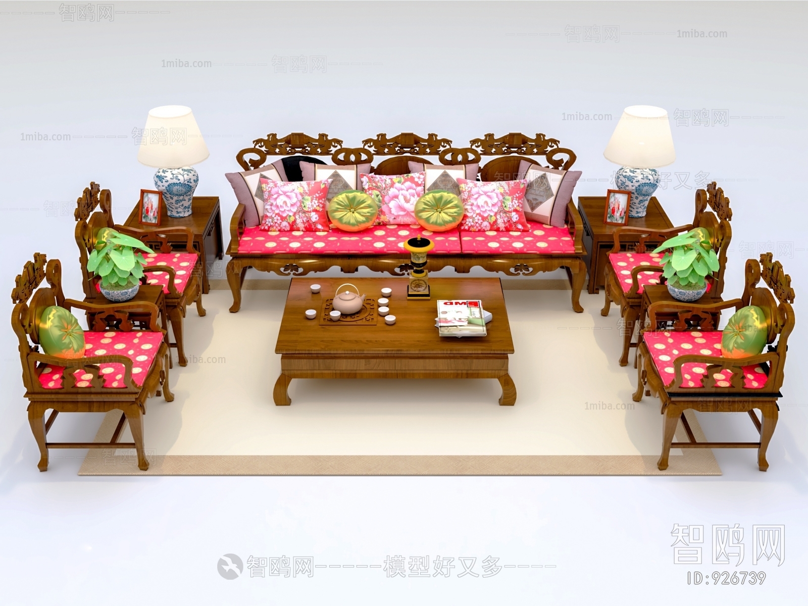 Chinese Style Sofa Combination