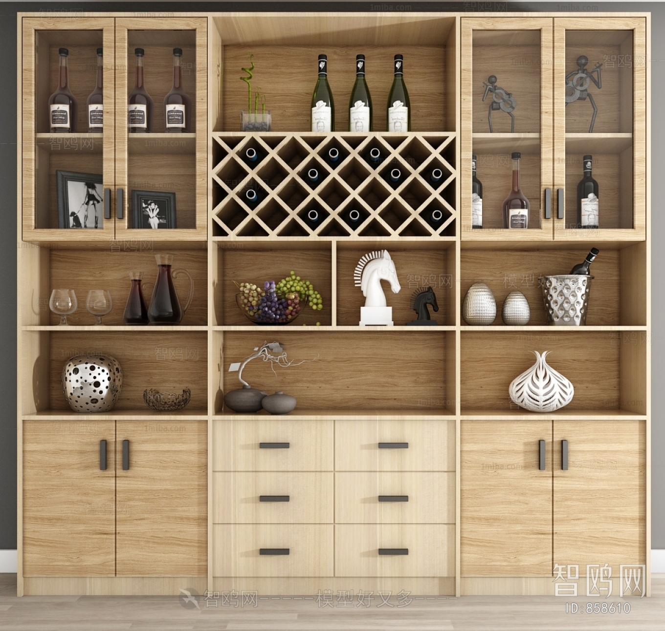 New Chinese Style Wine Cabinet