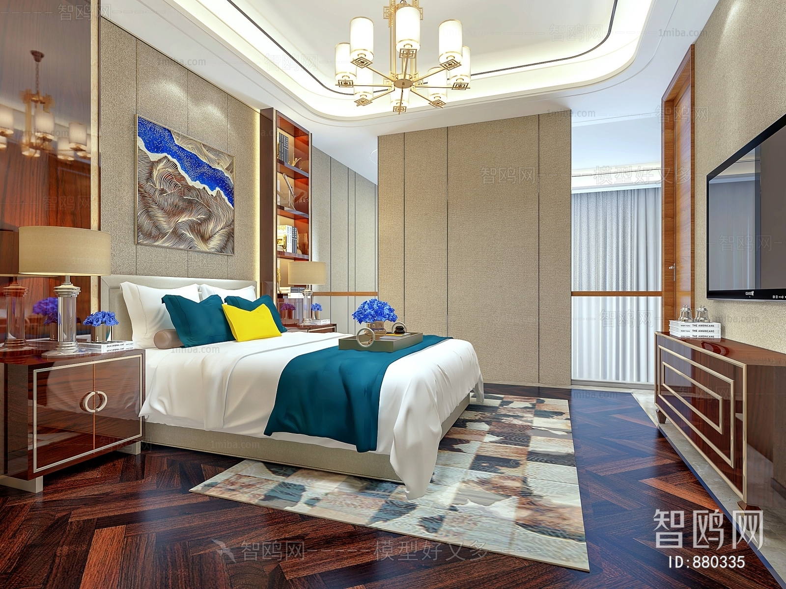 New Chinese Style Bedroom