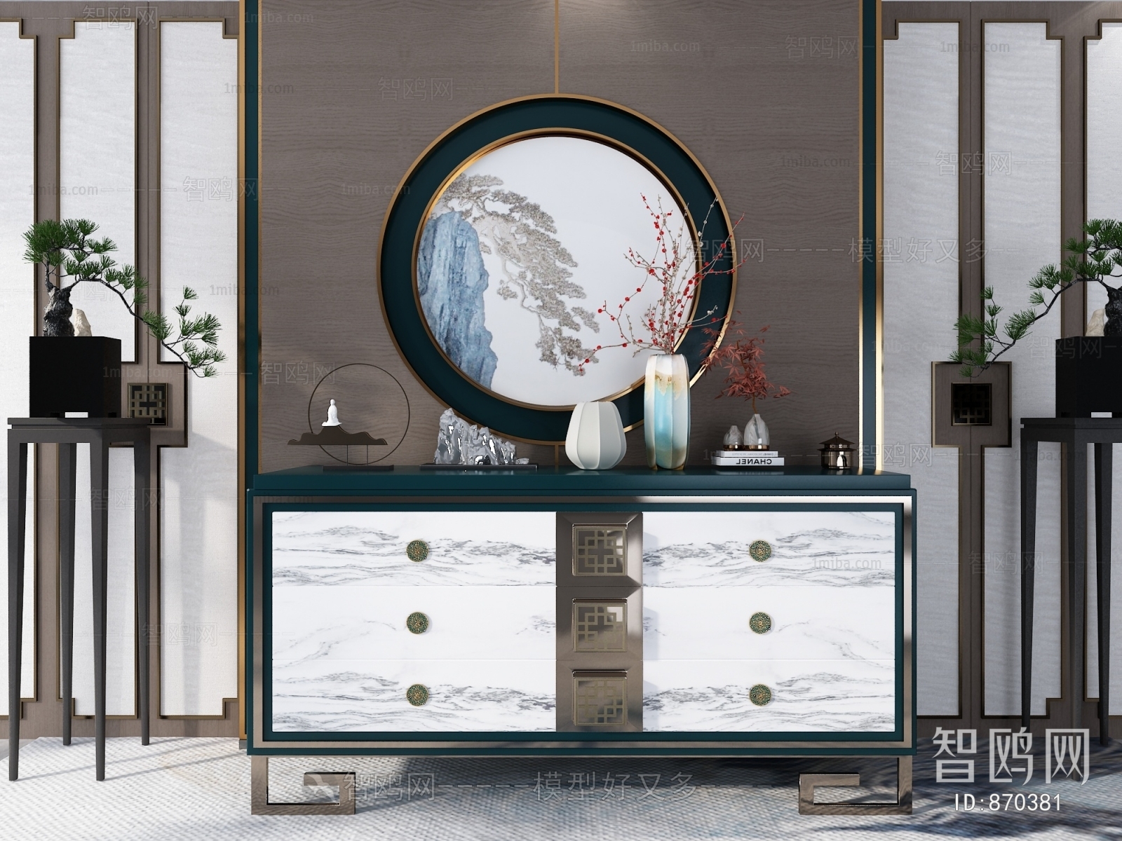 New Chinese Style Side Cabinet/Entrance Cabinet