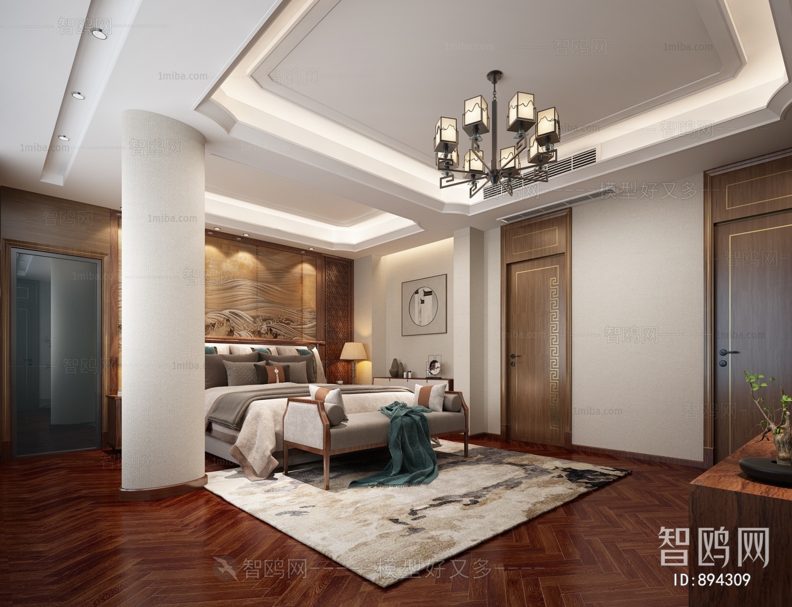 New Chinese Style Bedroom