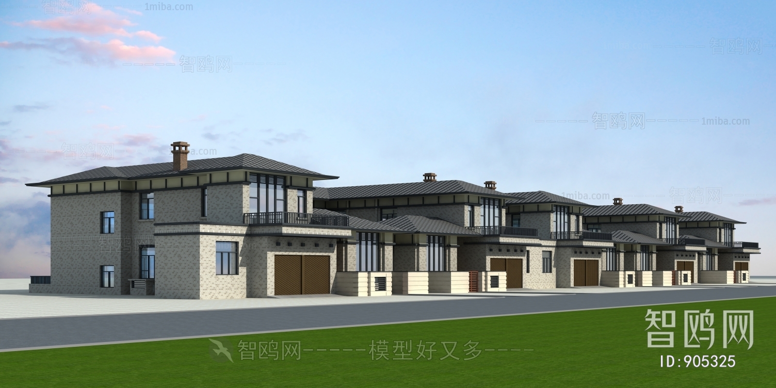 New Chinese Style Villa Appearance