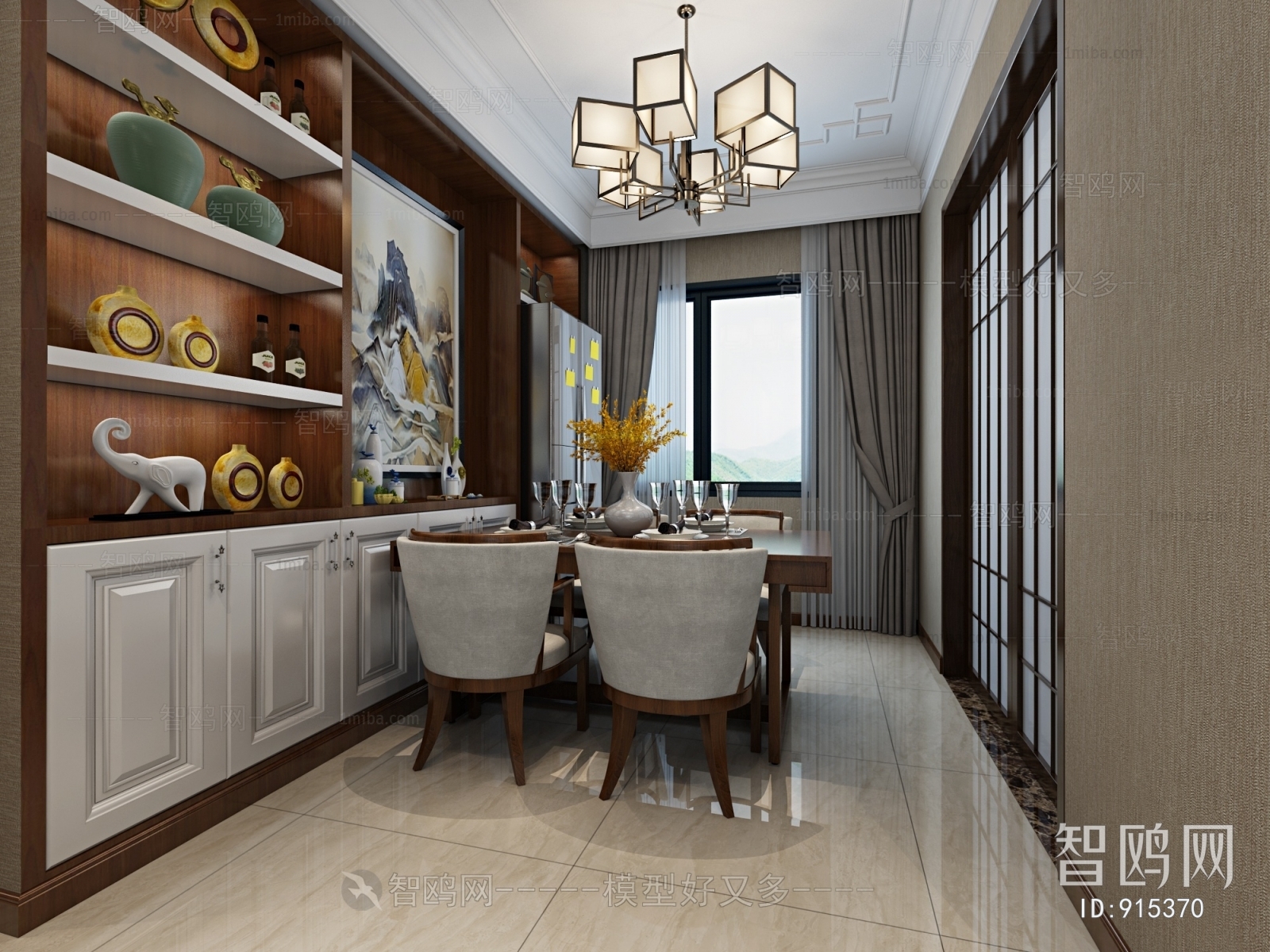 New Chinese Style Dining Room