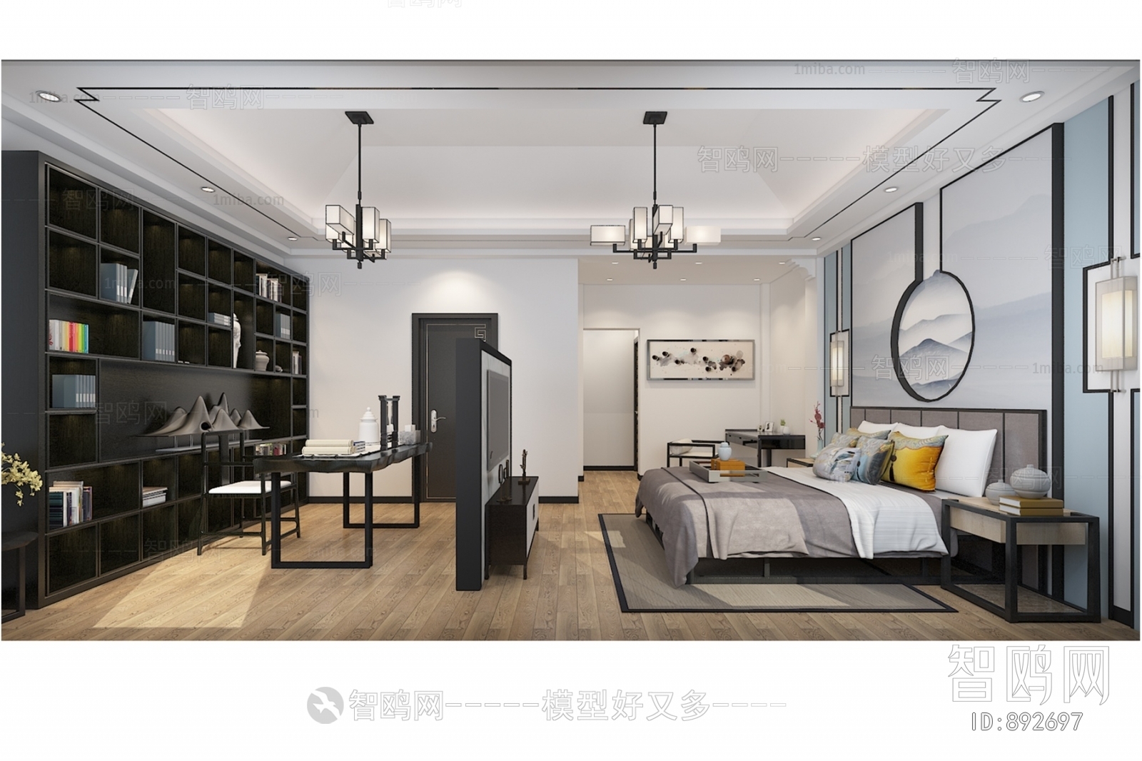 New Chinese Style Bedroom