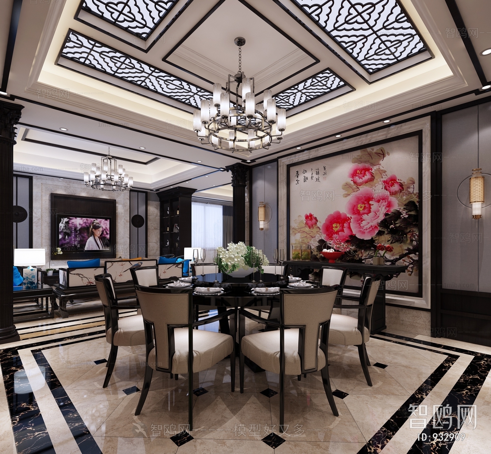 New Chinese Style Dining Room