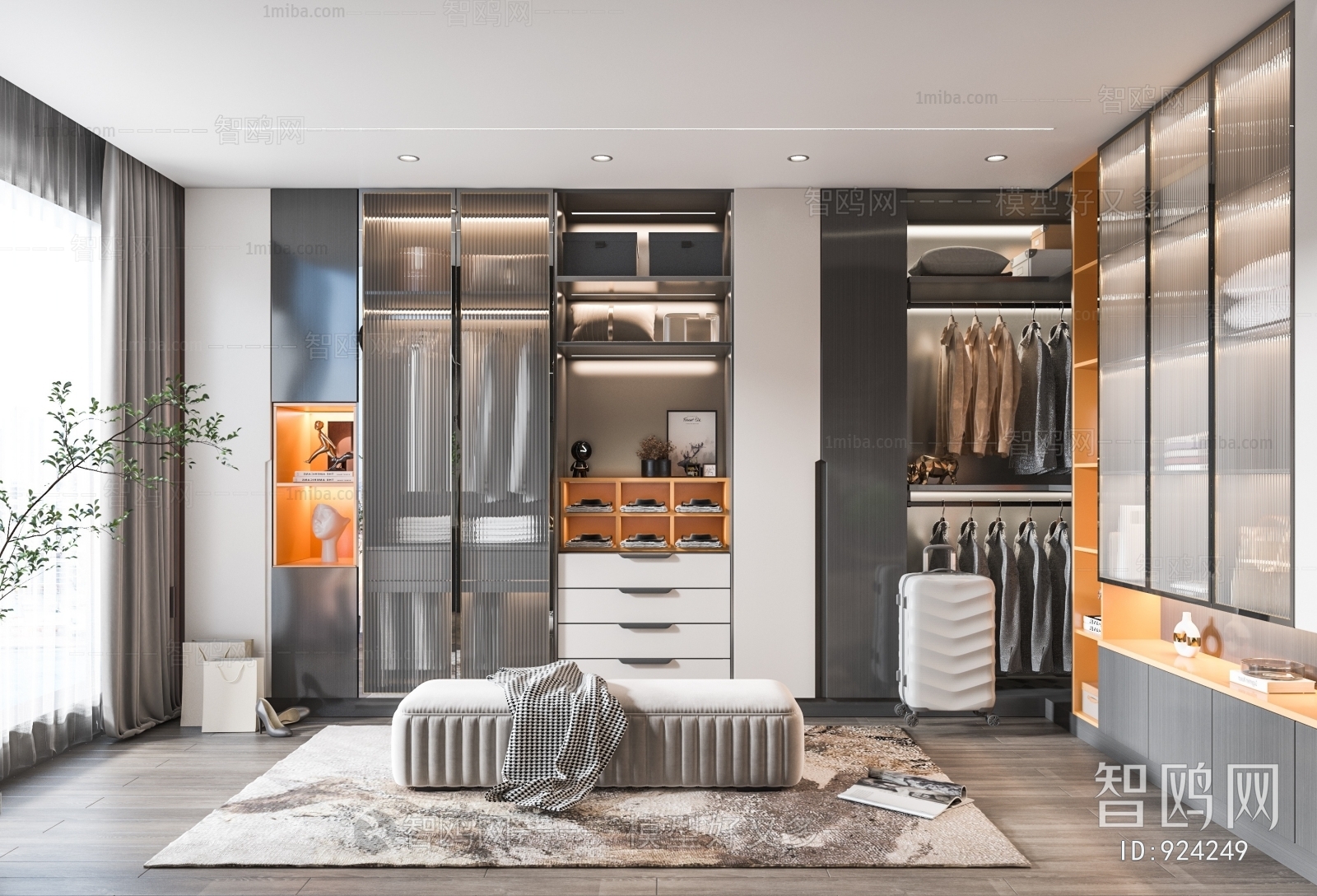 Modern Clothes Storage Area