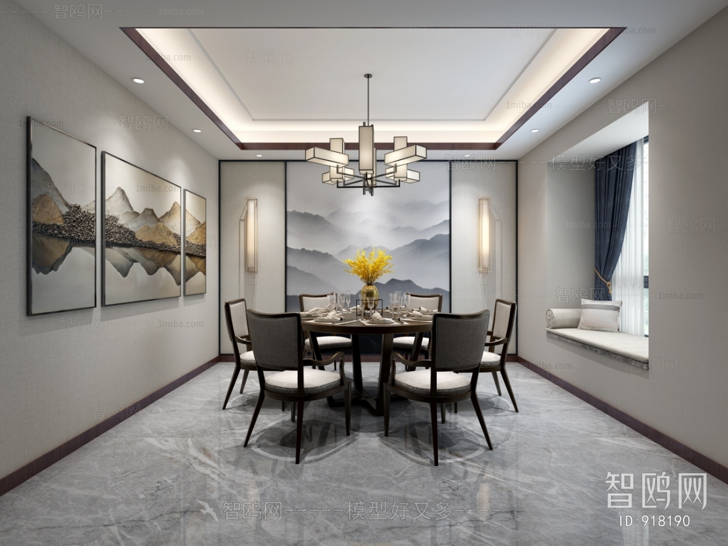 New Chinese Style Dining Room