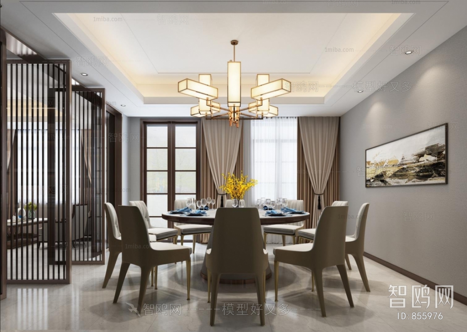 New Chinese Style Dining Room