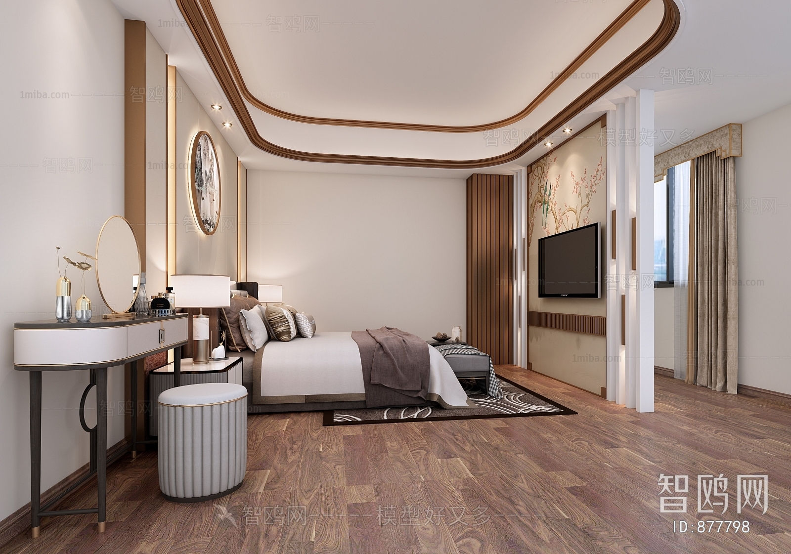 New Chinese Style Bedroom