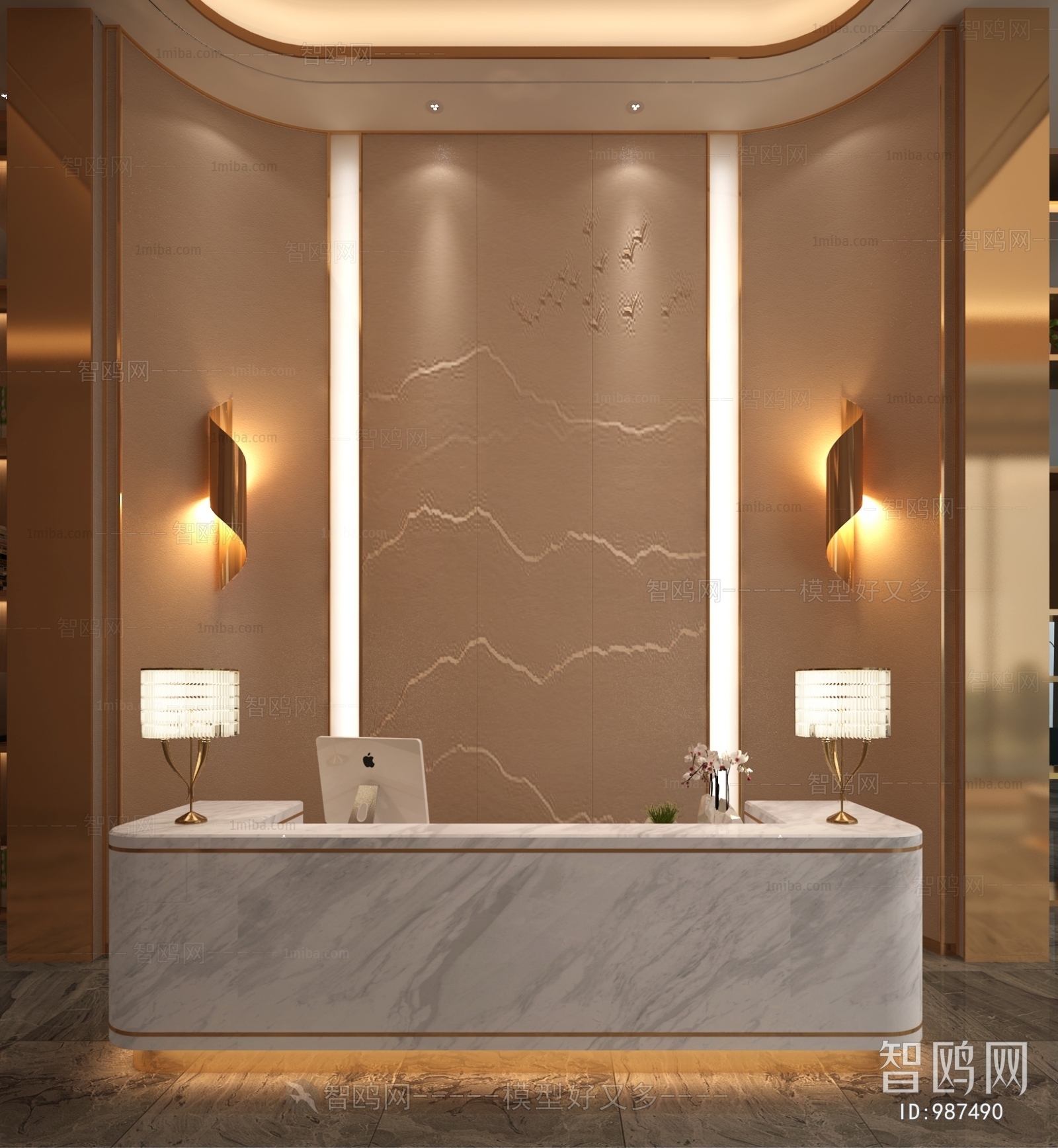 New Chinese Style Reception Desk