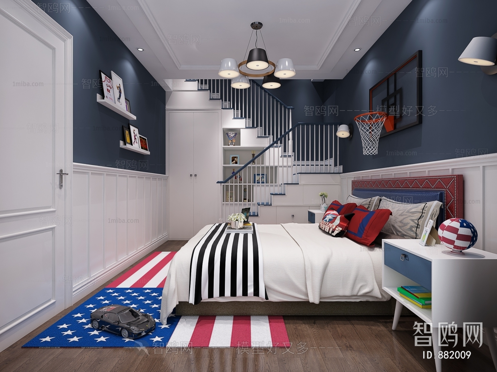 Modern Boy's Room And Son's Room