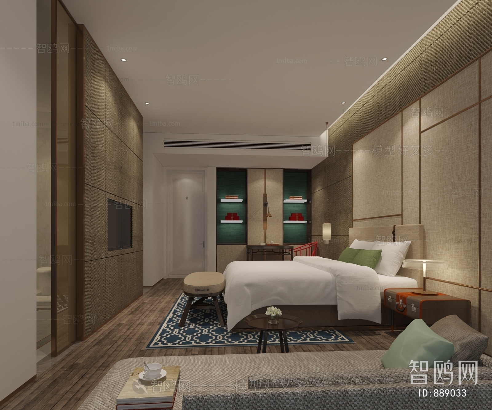 New Chinese Style Bedroom