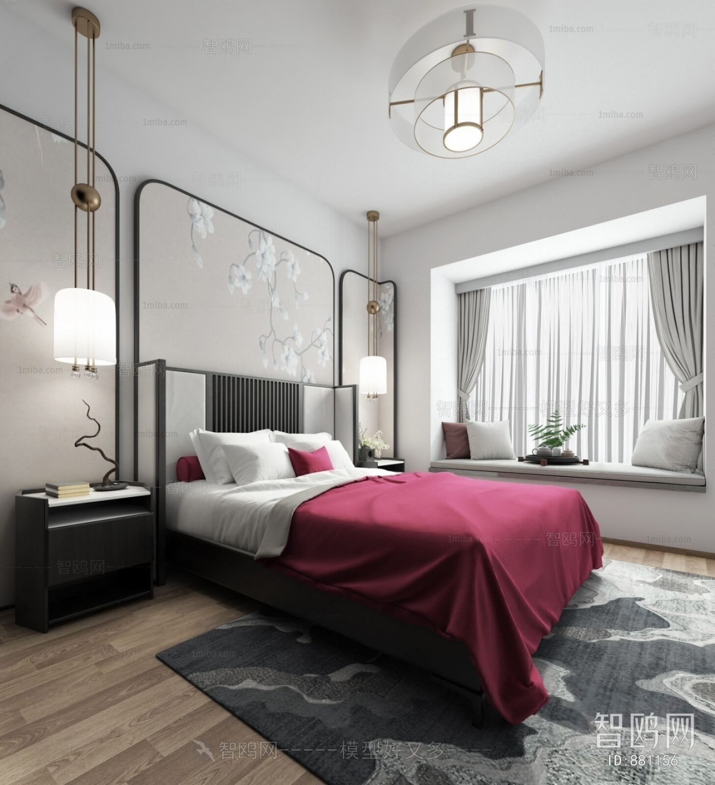 New Chinese Style Bedroom