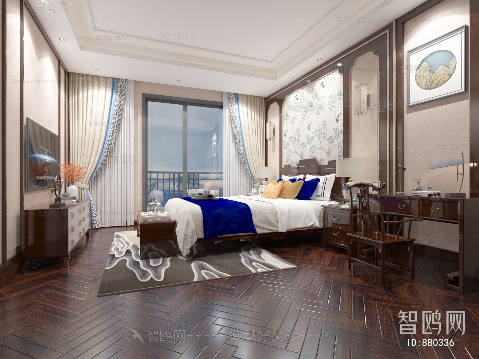 New Chinese Style Bedroom