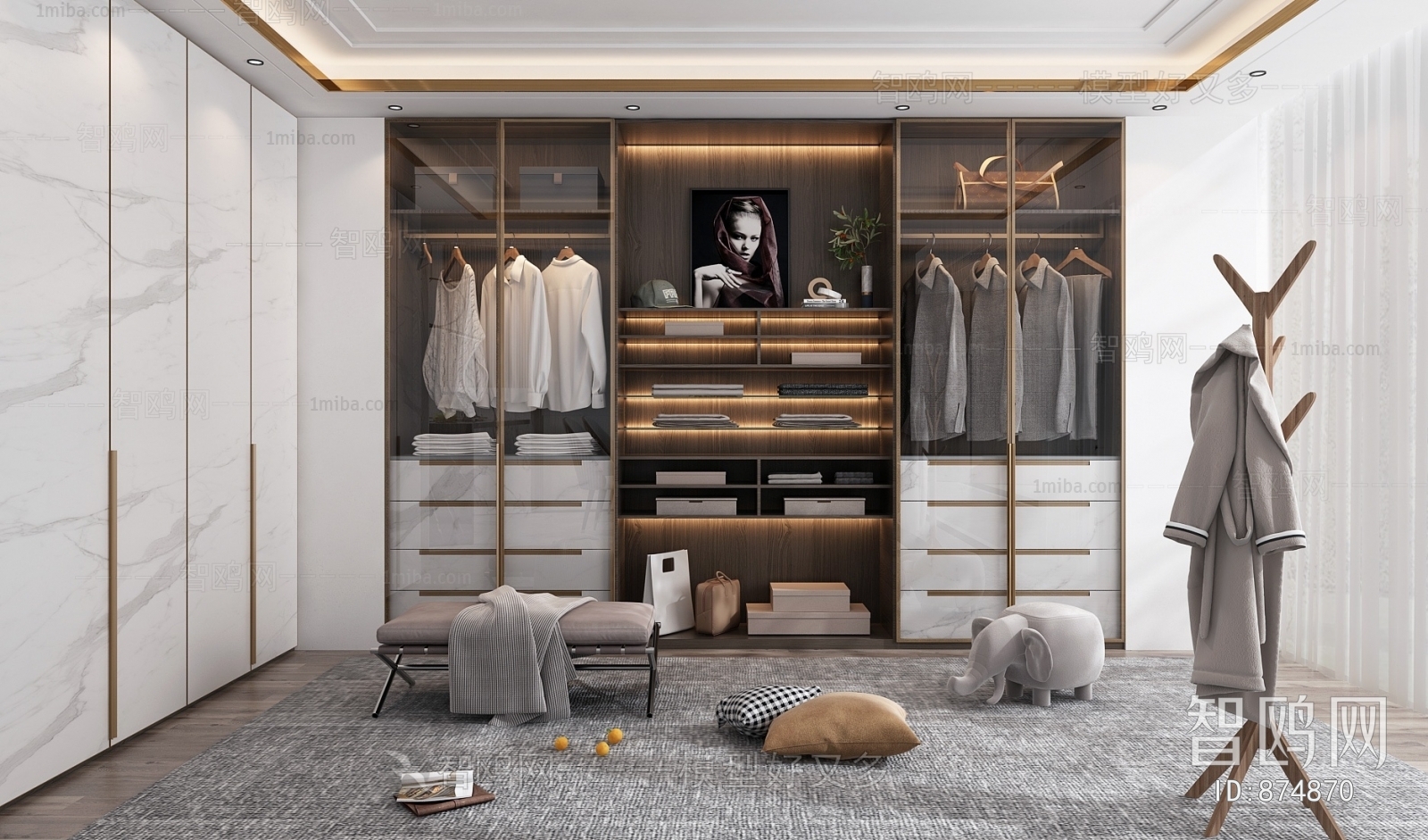 Modern Clothes Storage Area