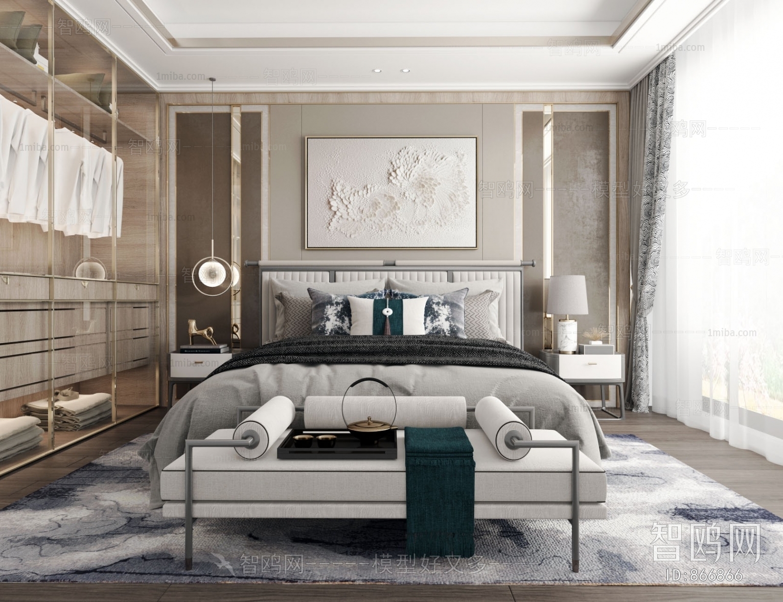 New Chinese Style Bedroom