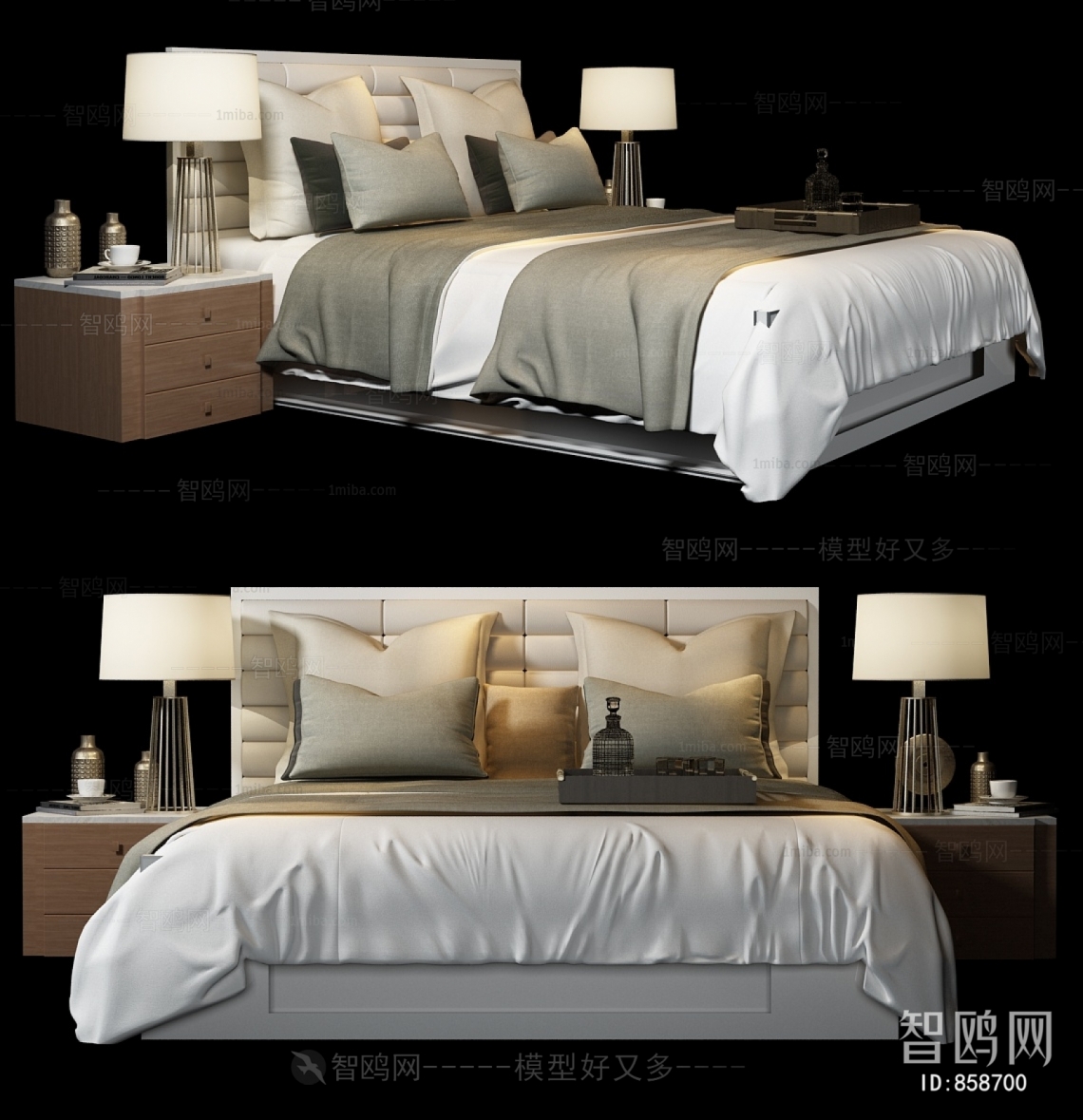 New Chinese Style Double Bed