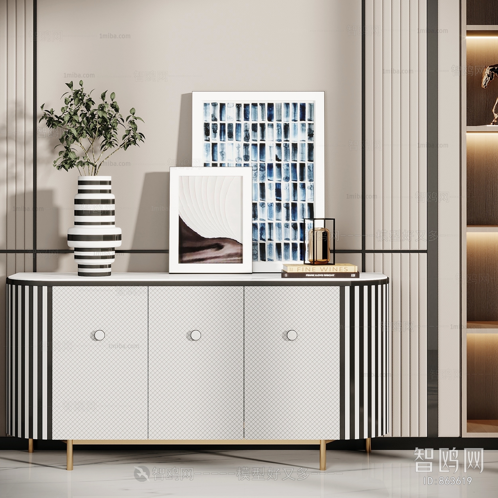 Modern Side Cabinet/Entrance Cabinet