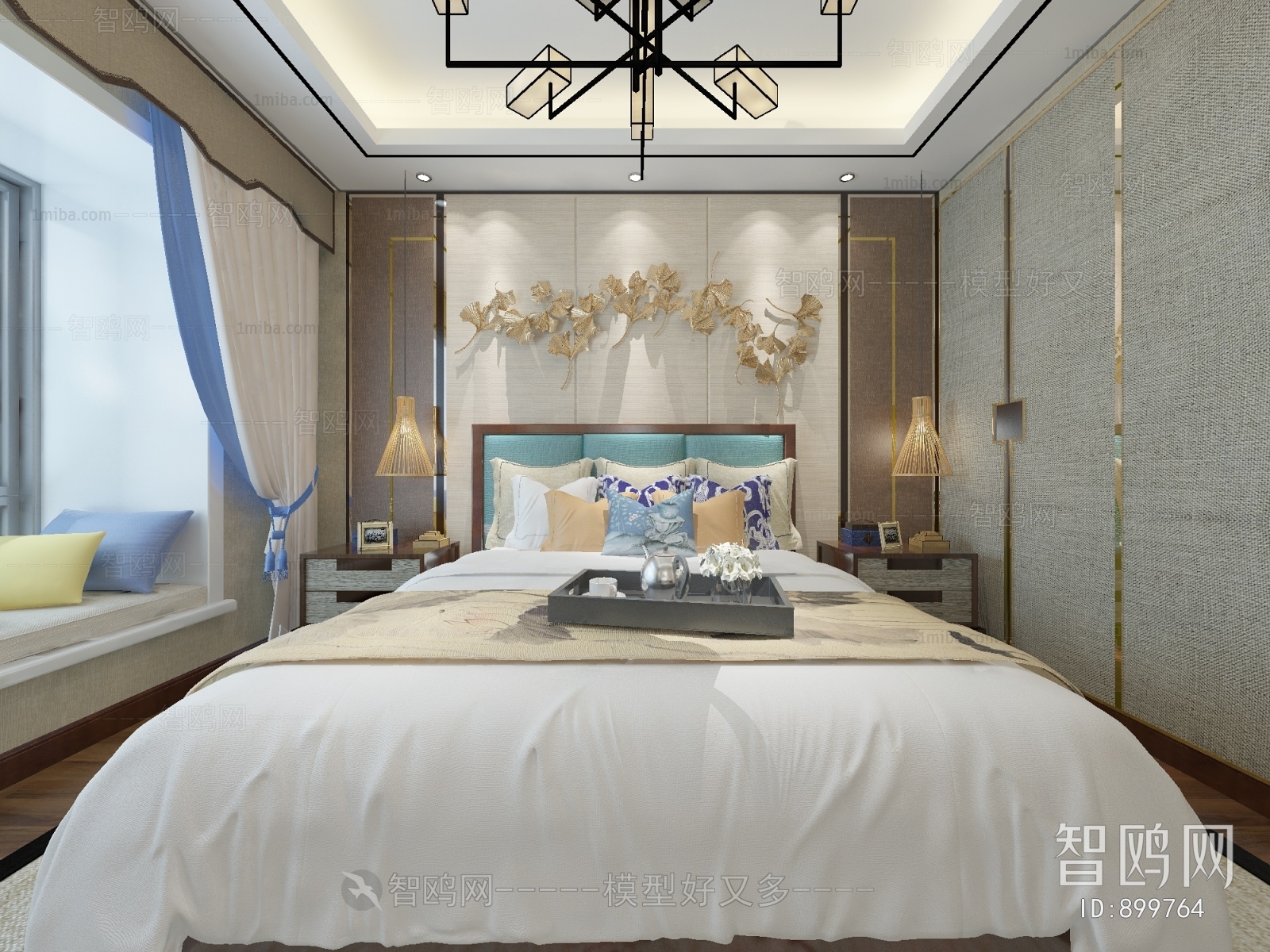 New Chinese Style Bedroom