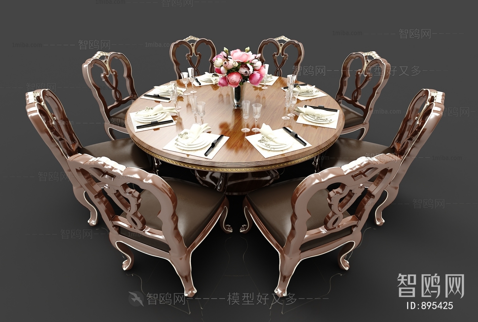 European Style Dining Table And Chairs