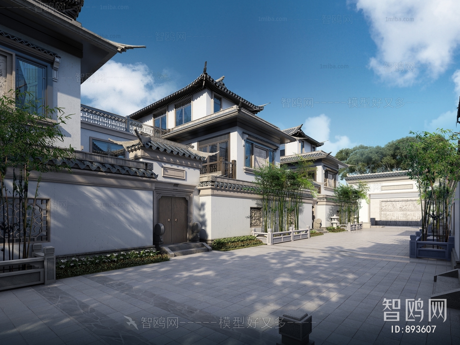 New Chinese Style Villa Appearance