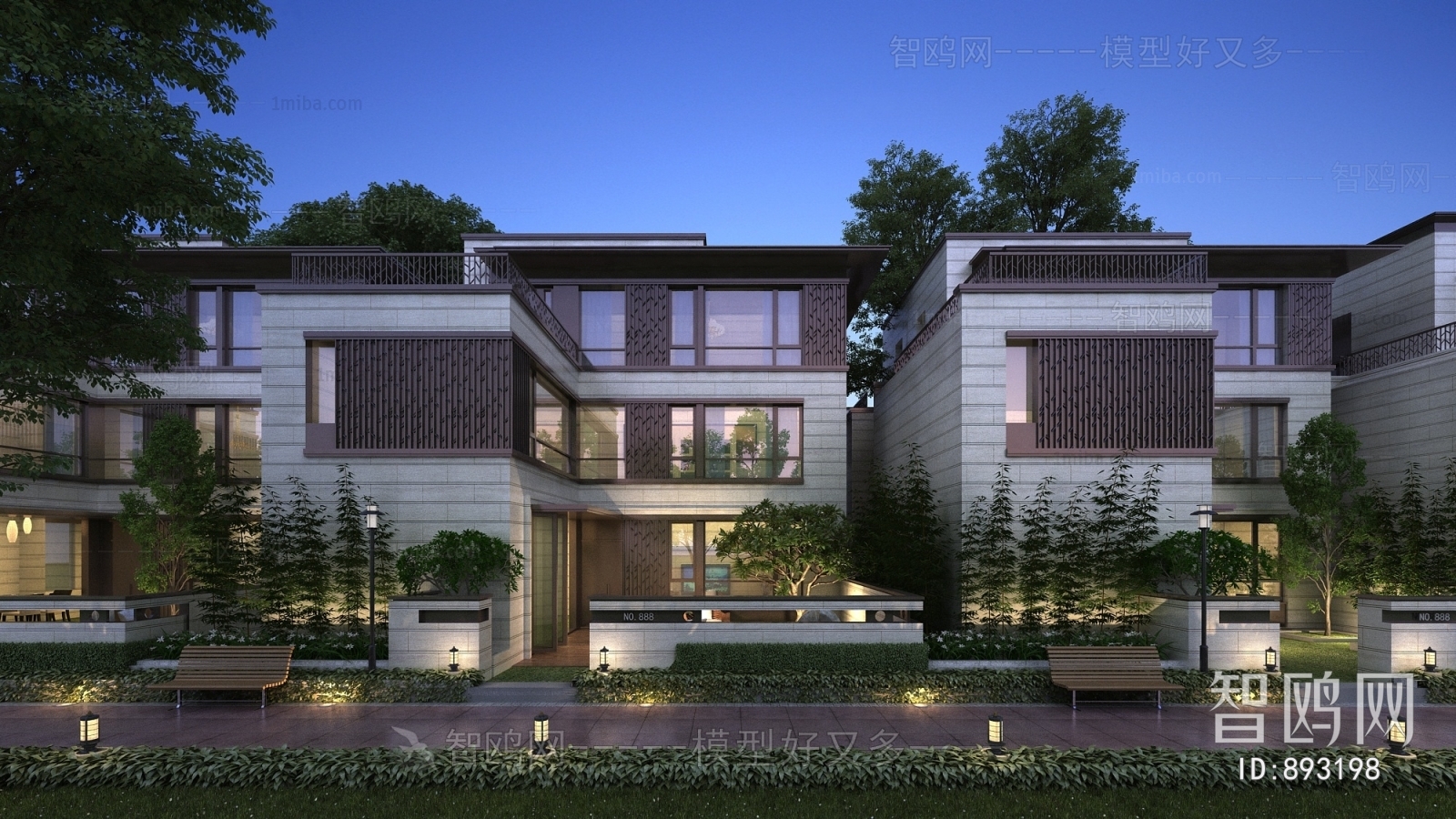 New Chinese Style Villa Appearance