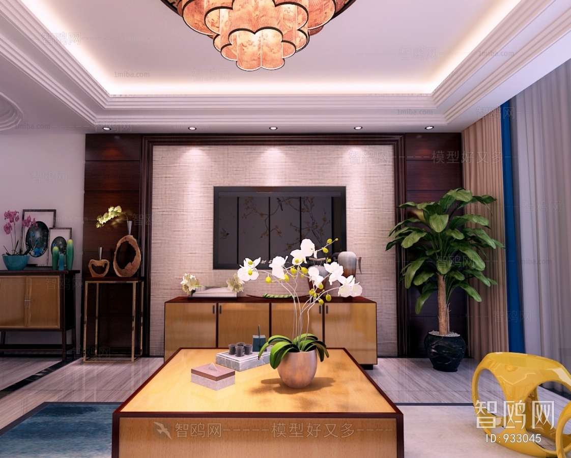 New Chinese Style A Living Room